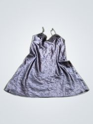 Presence Black Satin Lace Trim Nightgown