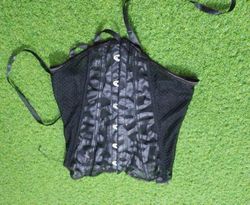 Black Corset with Lace-up Back