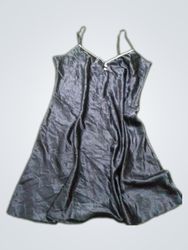 Black satin nightgown