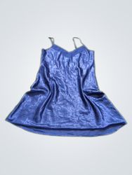 George Navy Satin Slip Dress