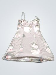 Satin-Schlupfkleid mit Blumenmuster