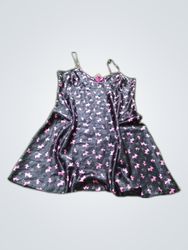 Whispers Black & Pink Scottie Dog Print Slip Dress