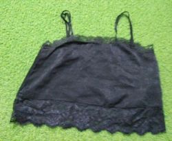 Pull&Bear Black Lace Trim Cami Top