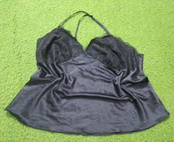 sleep well black lace trim camisole