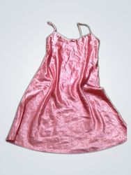 Pink Satin Slip Dress