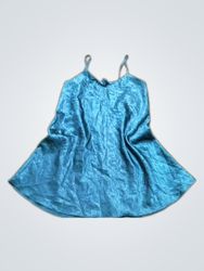 Camicia da notte in raso teal