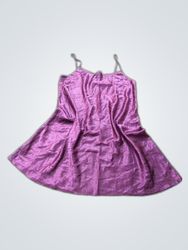 Abito slip in raso viola