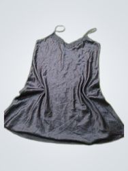 Vestito sottoveste in satin nero