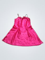 Pink satin slip dress