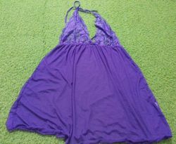 Purple Lace Halter Nightgown