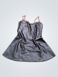 F&F Black Satin Slip Dress