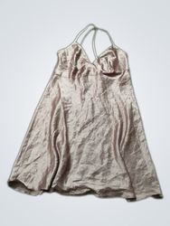 Satin Halter Slip Dress