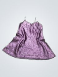 Purple Satin Slip Dress