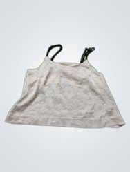 White camisole with black straps