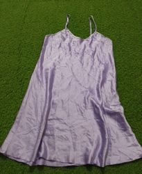 Purple Silk Slip Dress