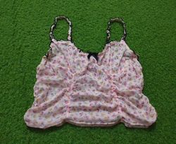 Camisole florale rose