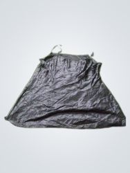 Black satin slip dress