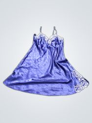 Satin Nightgown with Lace Trim