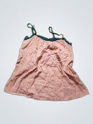 Brown Cami Top with Black Lace Trim