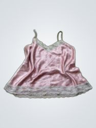 Top in pizzo rosa Bonsai con spalline sottile