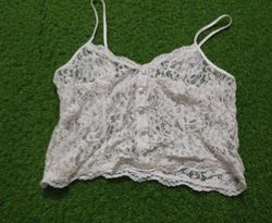 Canottiera in pizzo bianco
