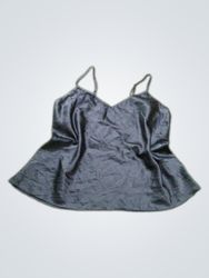 Black satin camisole