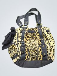 Juicy Couture Leopard Print Velour Handbag