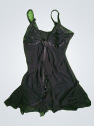 Playtex Black Lace Slip Dress