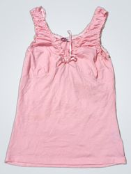 Pink Ruffled Tank Top