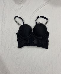 Victoria's Secret Black Lace Corset Bra