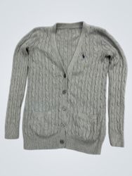 Polo Ralph Lauren Grey Cable Knit Cardigan