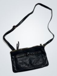 Black Leather Crossbody Bag
