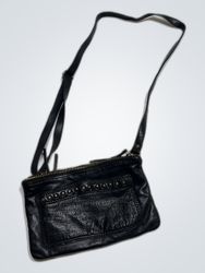 Stella McCartney Black Leather Crossbody Bag