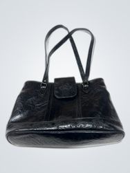 Carhartt Black Leather Tote Bag