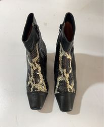 Saint Laurent Snakeskin Ankle Boots