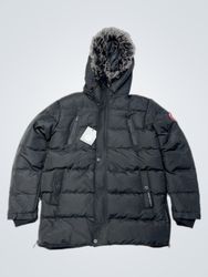 Canada Goose Black Puffer Jacket with Fur Hood