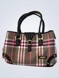 Burberry Plaid Tote Bag
