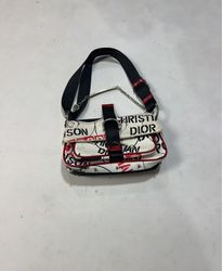 Christian Dior All-Over Logo Shoulder Bag
