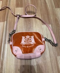 Juicy Couture Orange Velvet Shoulder Bag