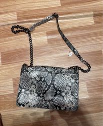 ALDO Snakeskin Print Chain Shoulder Bag