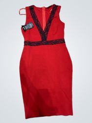 AX Paris Red Lace Trim Dress