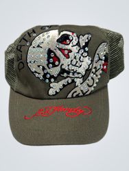 Ed Hardy "Death With" Totenkopf-Trucker-Mütze