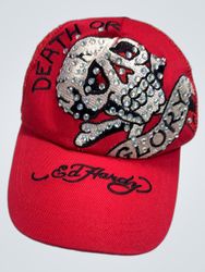 Ed Hardy Vintage Tattoo Wear Red Trucker Hat