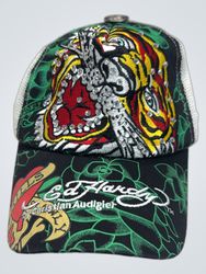 Ed Hardy Tiger Graphic Baseball Cap