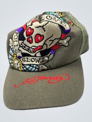 Ed Hardy "Kill To Slow Love" Graphic Trucker Hat