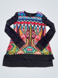 Desigual Multicolored Floral Printed Long-Sleeve T..