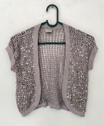 Oasis Sequin Knit Shrug