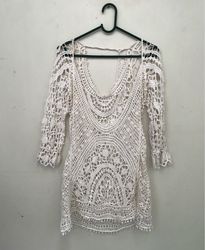White Crochet Dress