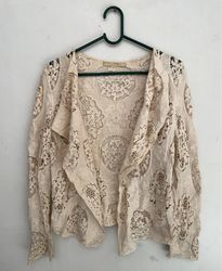Cream Lace Cardigan