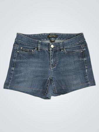 White House Black Market Denim-Shorts mit verzierten Taschen